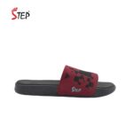 Step SHAPIRO men's slide sandal in maroon - inner side view - Sandal n Shoe - Trade