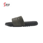 Step SHOWN men's slide sandal in olive - outer side profile view - Sandal n Shoe - Trade