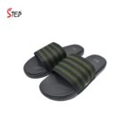 Step SOLIX men's slide sandal in green - pair front view - Sandal n Shoe - Trade