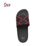 Step STEYAN men's slide sandal in red - top-down footbed view - Sandal n Shoe - Trade