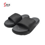 Step STONE PRO men's slide sandal in black - pair front view - Sandal n Shoe - Trade