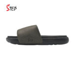 Step STONE PRO men's slide sandal in olive - outer side profile view - Sandal n Shoe - Trade