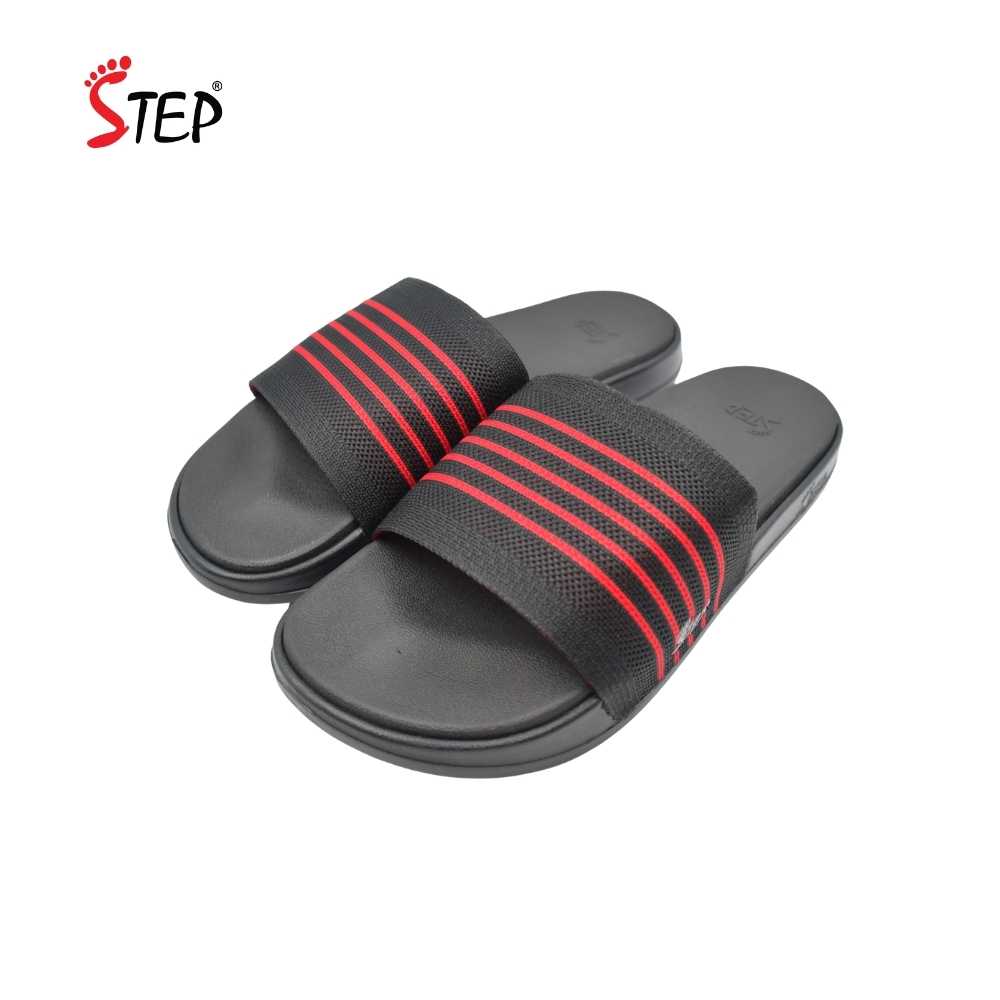 Step TRICKSTER 2 Slide Sandal - Red - Pair View - Sandal n Shoe - Trade Step TRICKSTER 2 men's slide sandal in red - pair front view - Sandal n Shoe - Trade