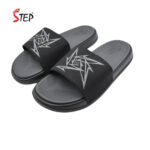Step VILLERS men's slide sandal in ash - pair front view - Sandal n Shoe - Trade