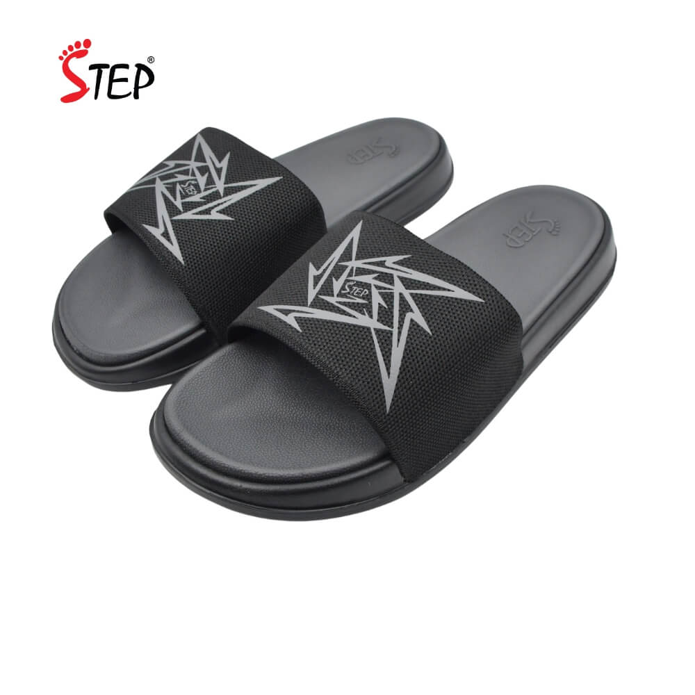 Step VILLERS Slide Sandal - Ash - Pair View - Sandal n Shoe - Trade Step VILLERS men's slide sandal in ash - pair front view - Sandal n Shoe - Trade