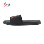 Step VILLERS men's slide sandal in red - outer side profile view - Sandal n Shoe - Trade