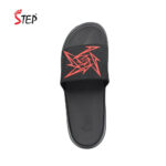 Step VILLERS men's slide sandal in red - top-down footbed view - Sandal n Shoe - Trade